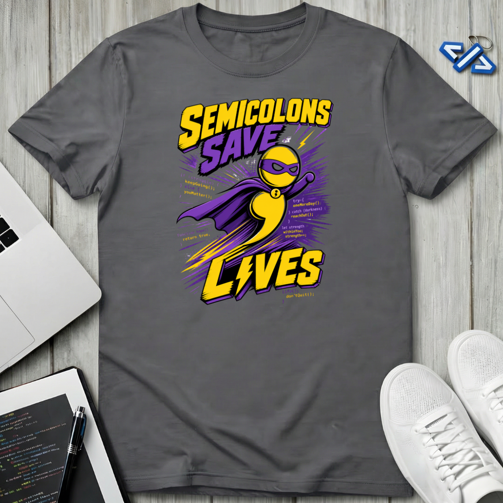 Superhero Semicolon T-Shirt