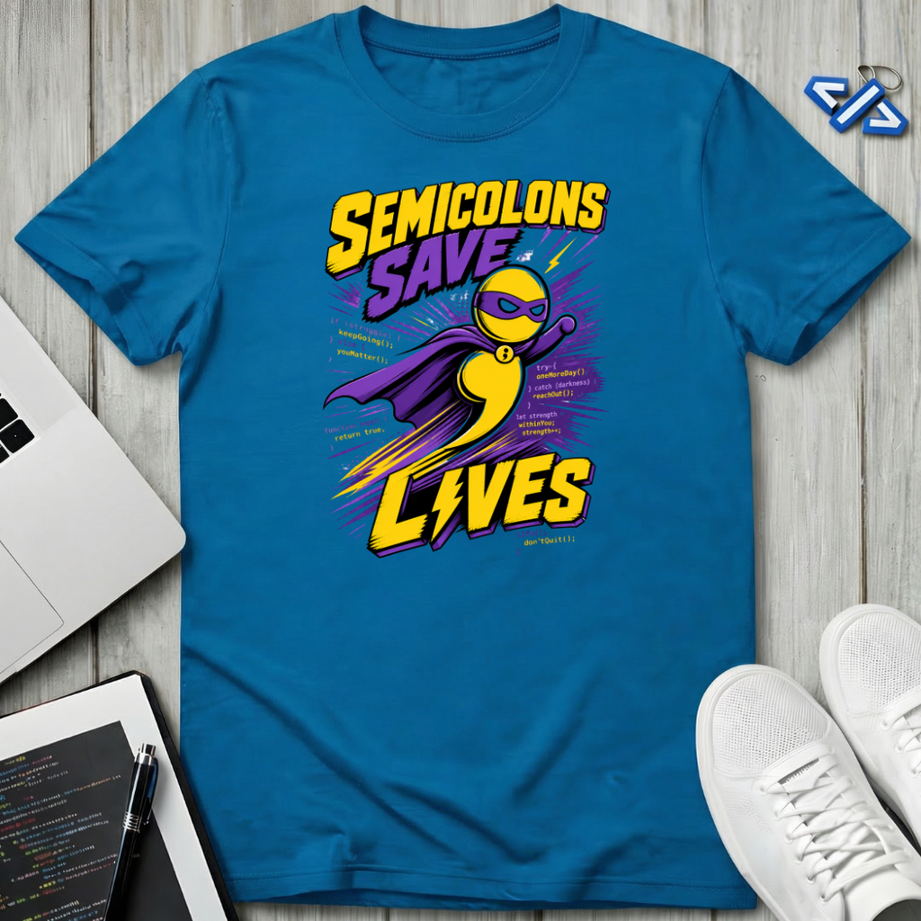 Superhero Semicolon T-Shirt