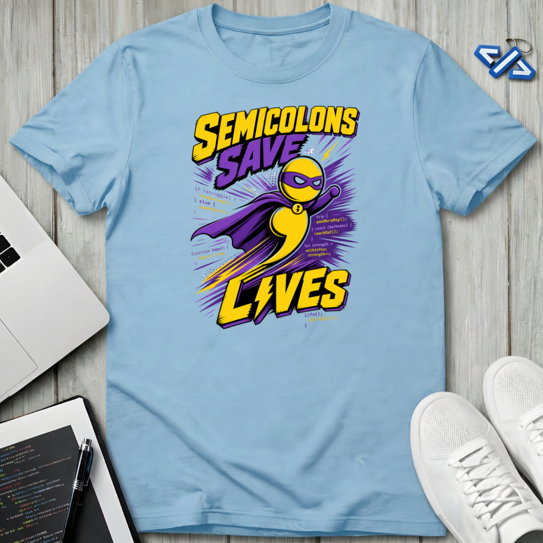 Superhero Semicolon T-Shirt