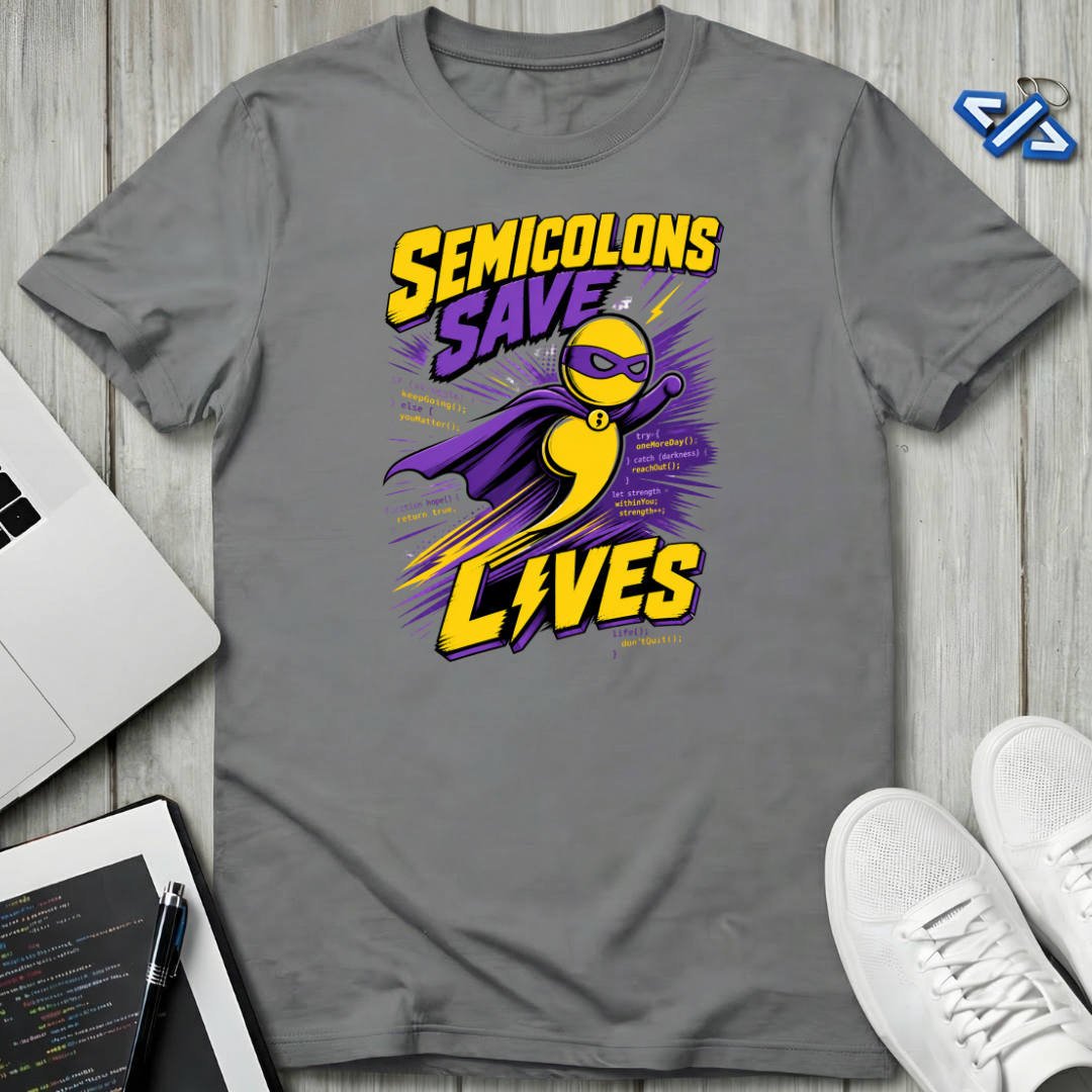 Superhero Semicolon T-Shirt